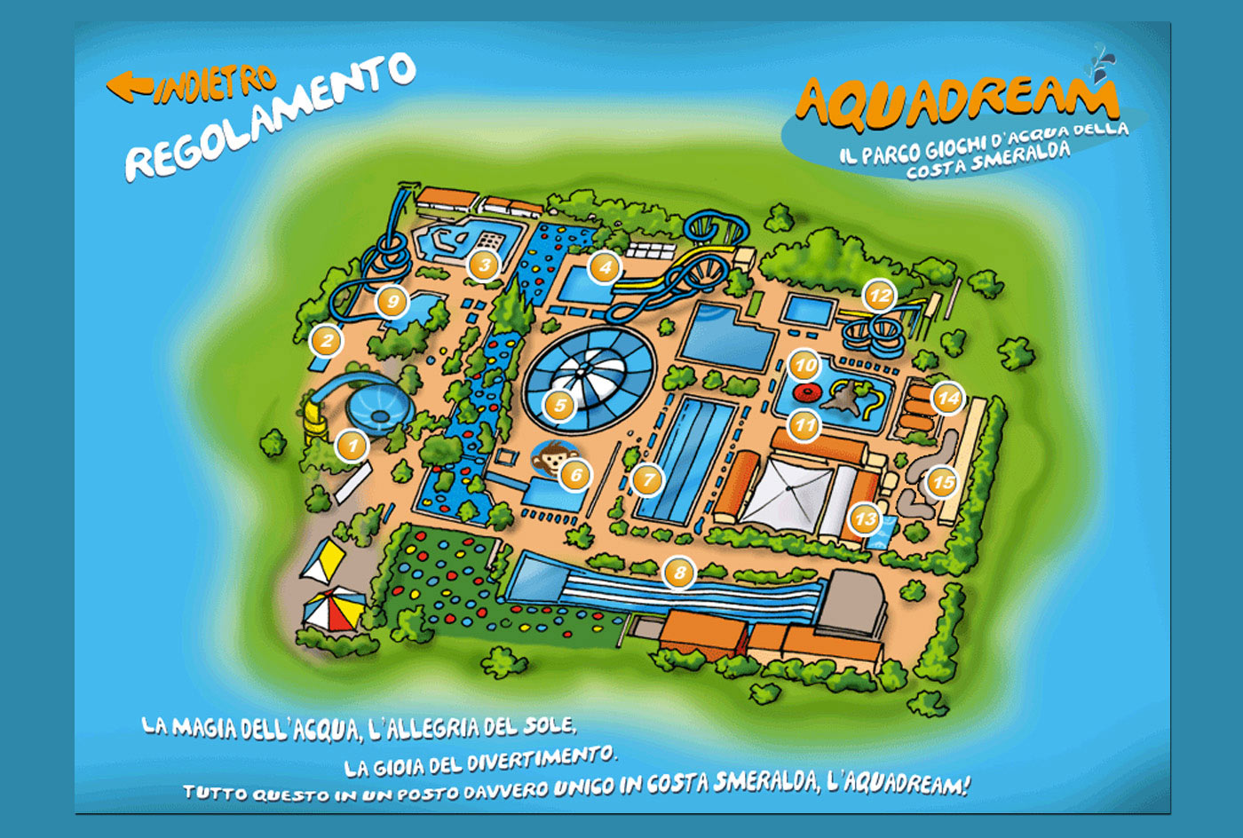 Aquadream, parco acquatico, Hotel Porto Piccolo, residence, appartamenti in Sardegna